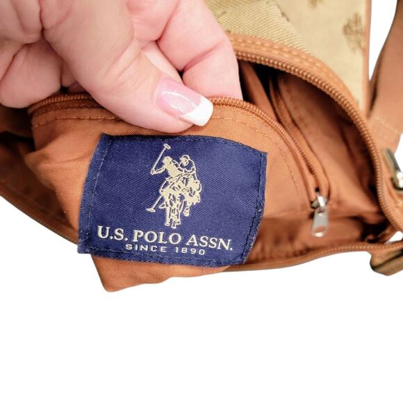 Bag U S Polo Assn Signature Neutral Tan Crossbody Bag - Picture 5 of 9